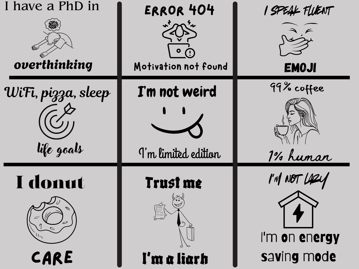 Comedy T-Shirt Design Bundle | Digital Artwork for Printing